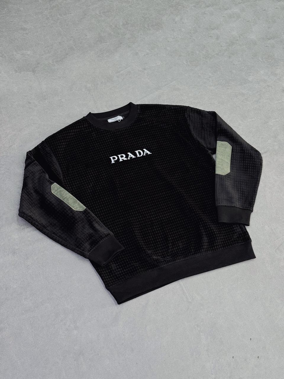 PRADA NEGRO TEJIDO LOGO CENTRAL