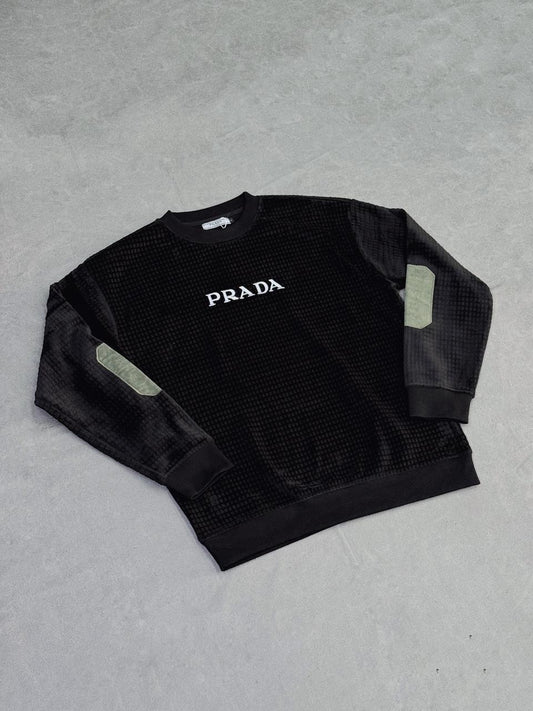 PRADA NEGRO TEJIDO LOGO CENTRAL