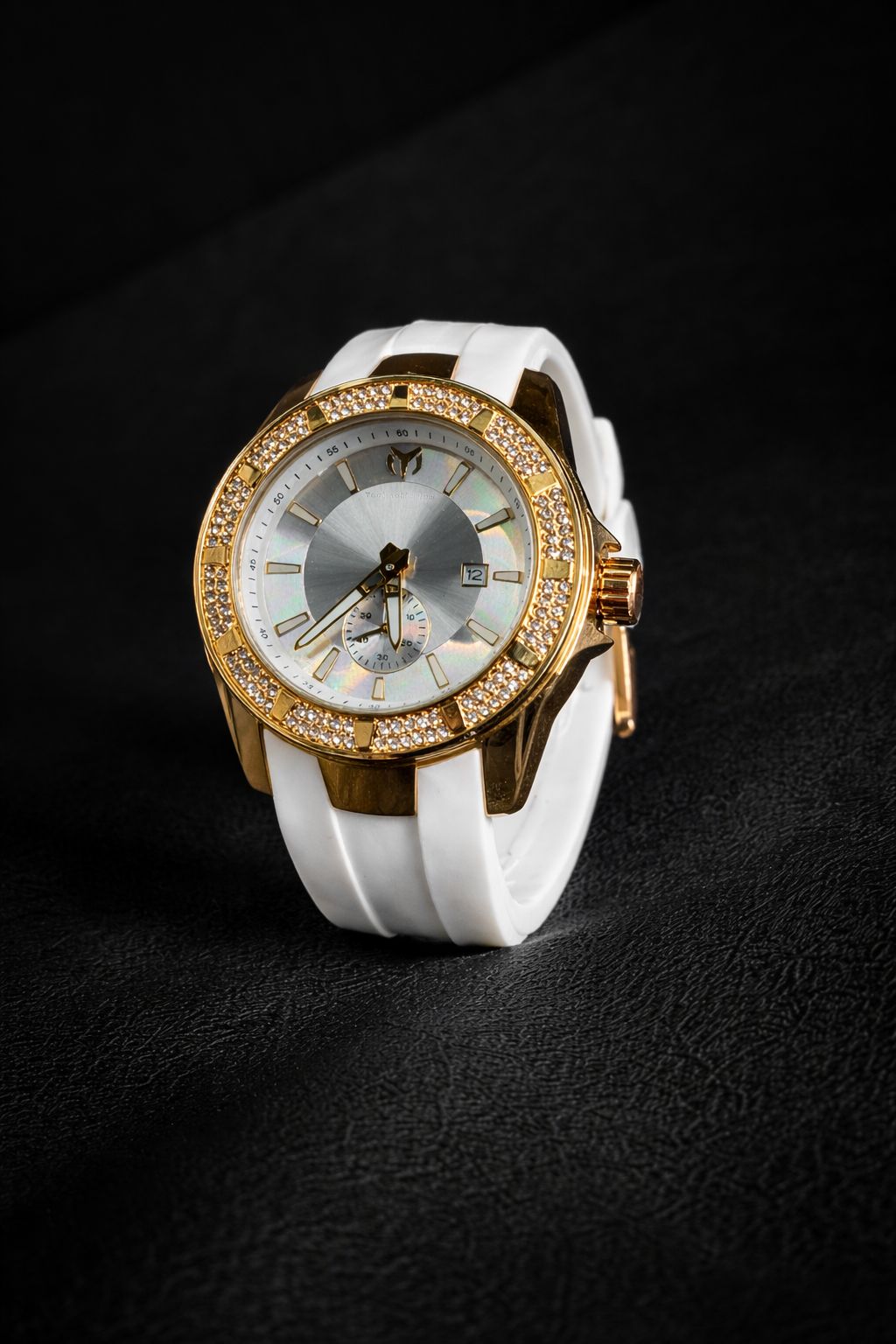 TECHNOMARINE BLANCO DORADO PIEDRAS